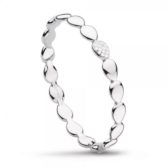 KH Coast Pebble Glisten CZ RP Hinged Bangle