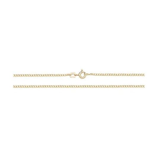 9CT YEL GOLD FLAT CURB CHAIN