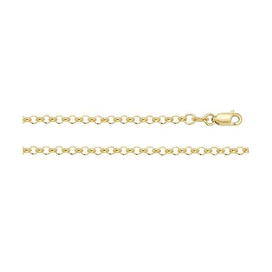 9CT YEL GOLD BELCHER CHAIN