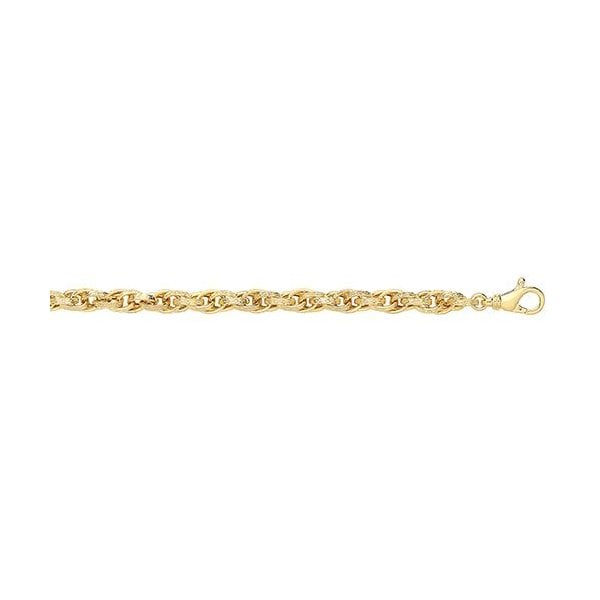9CT YEL GOLD LADIES' POW HOLLOW CHAIN