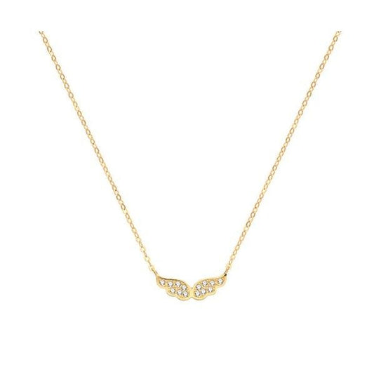 9CT YEL GOLD CZ WINGS NECKLET