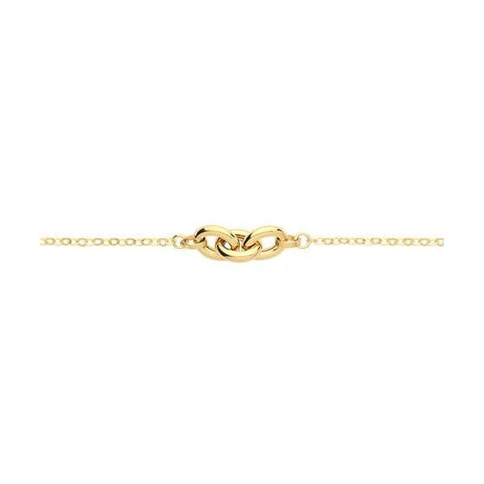 9CT YEL GOLD TRIPLE INTERLOCKING CIRCLE BRACELET