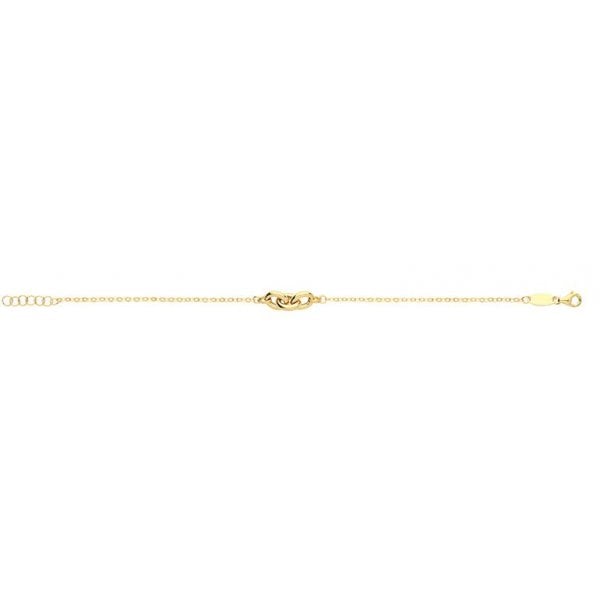 9CT YEL GOLD TRIPLE INTERLOCKING CIRCLE BRACELET