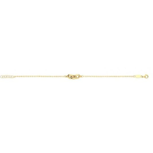 9CT YEL GOLD TRIPLE INTERLOCKING CIRCLE BRACELET