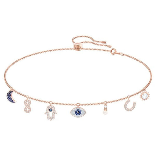 Swarovski Symbolic necklace Moon, infinity, hand..