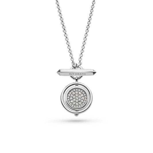 Revival Eclipse Lux Spinner T-Bar Necklace 18"