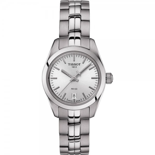 Women's PR 100 Date Bracelet Strap Watch, Silver