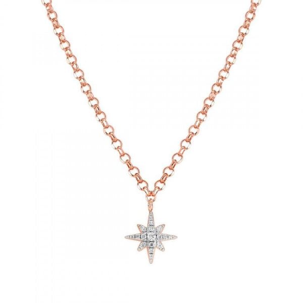 Sweetrock Romance Rose Gold Plated North Star