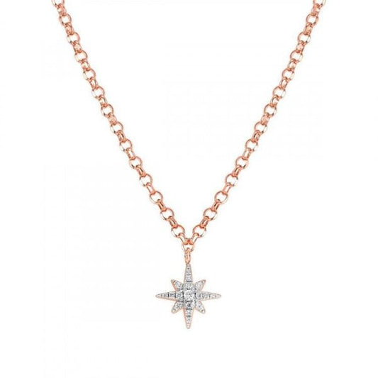 Sweetrock Romance Rose Gold Plated North Star
