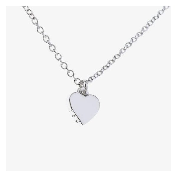 Hara Silver Finish Tiny Heart Pendant Necklace