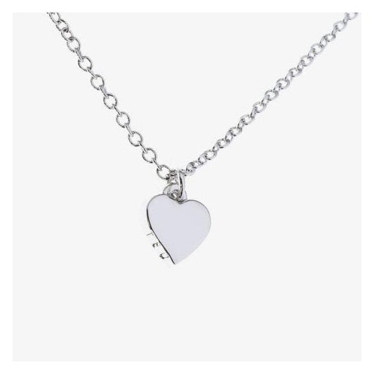 Hara Silver Finish Tiny Heart Pendant Necklace
