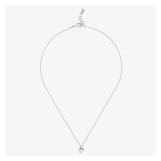 Hara Silver Finish Tiny Heart Pendant Necklace