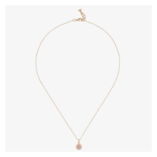 Elvina Rose Gold Finish Mini Button Glitter Pendan