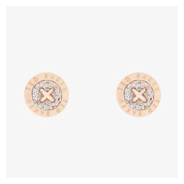 Eisley Rose Gold Finish Glitter Enamel Mini Button