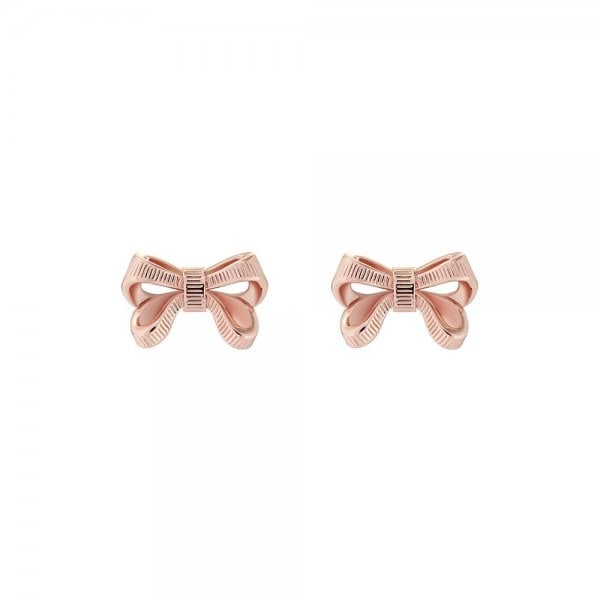 Pollay Rose Gold Bow Stud Earrings