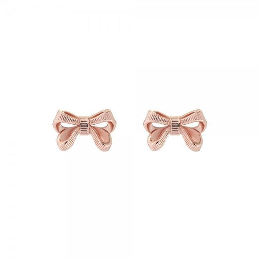 Pollay Rose Gold Bow Stud Earrings