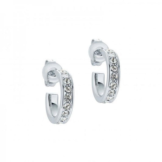 Ladies Seenita Silver Huggie Hoop Earrings