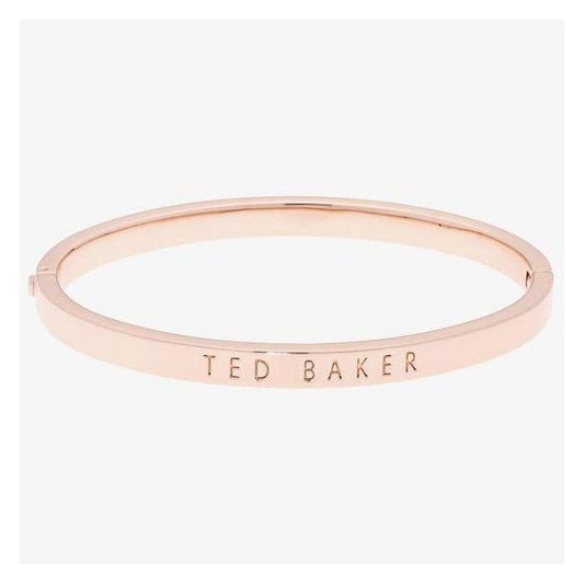 Clemina Rose Gold Finish Hinged Bangle