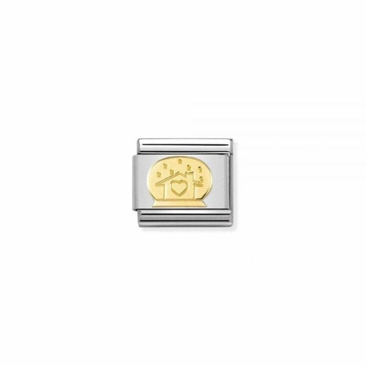 Gold Glass Ball House Charm