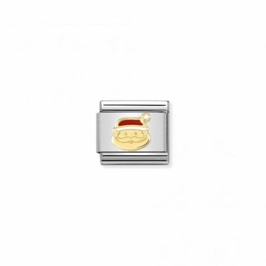 Gold Face of Santa Claus Charm
