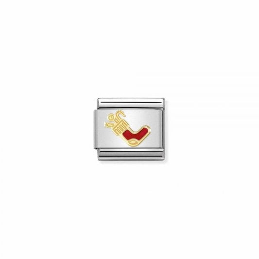 Gold Christmas Stocking Charm