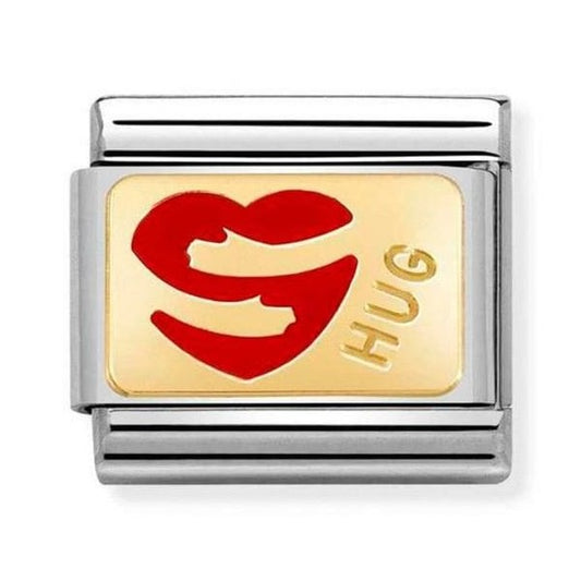 Gold Heart Hug Charm