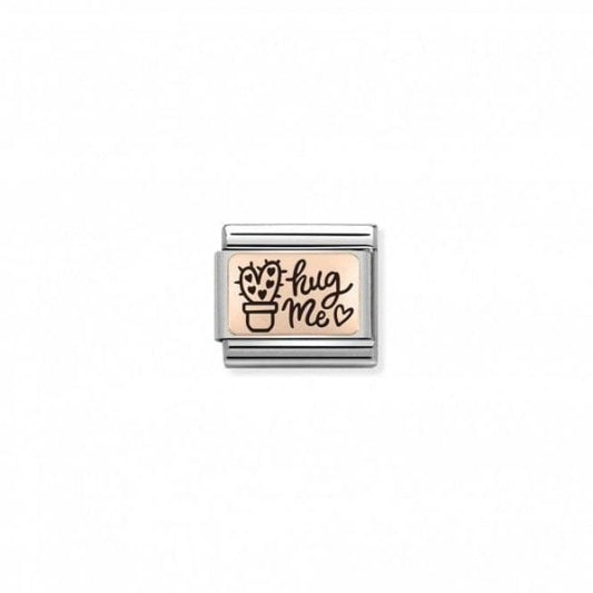 Rose Gold Composable Classic Plates Hug Me Charm