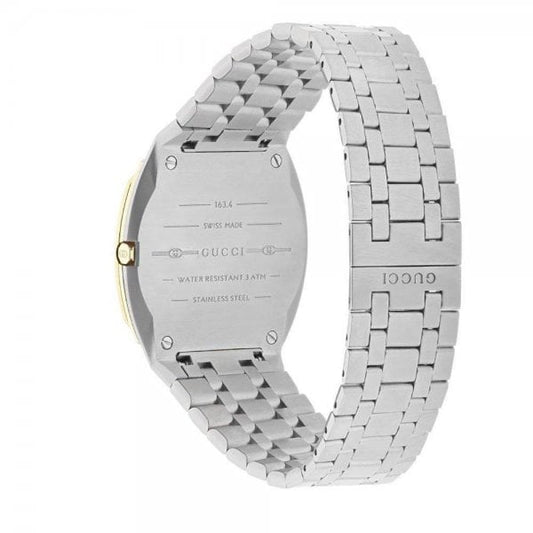 GUCCI 25H Steel and Gold PVD Watch