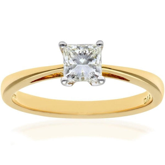 0.50ct, 18k Yellow Gold, Solitaire Ring - N