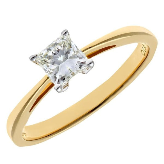 0.50ct, 18k Yellow Gold, Solitaire Ring - N