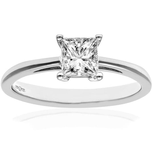 0.75ct Diamond, Platinum, Solitaire Ring - N