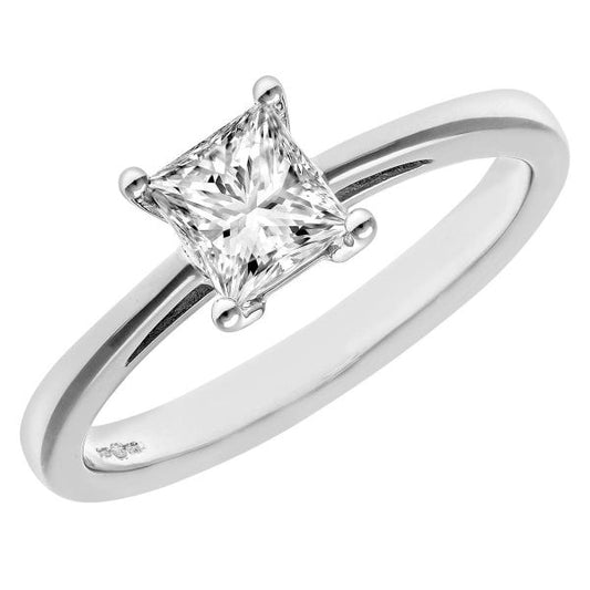 0.75ct Diamond, Platinum, Solitaire Ring - N