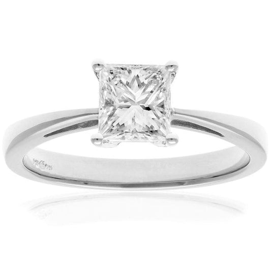 1.00ct Diamond, Platinum, Solitaire Ring - N