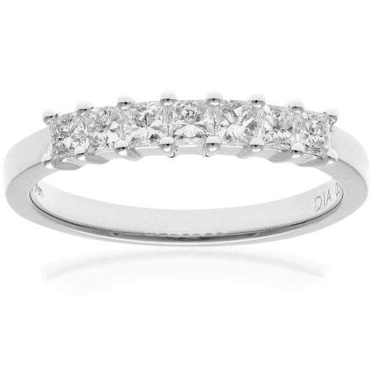 0.5ct Diamond, 18k White Gold, Eternity Ring - L
