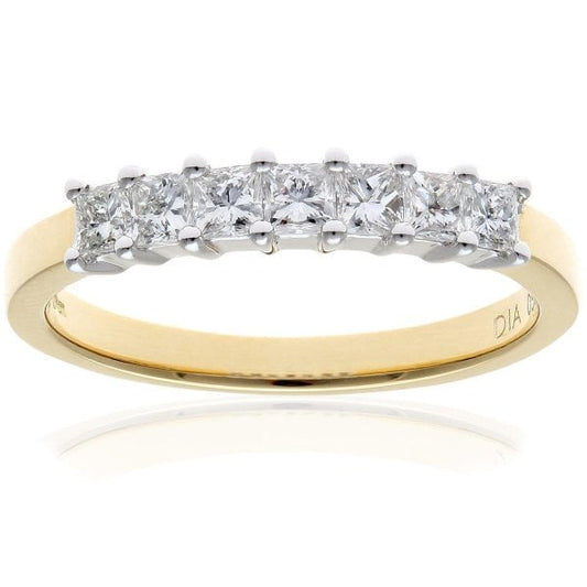 0.50ct Diamond, 18k Yellow Gold Eternity Ring - O