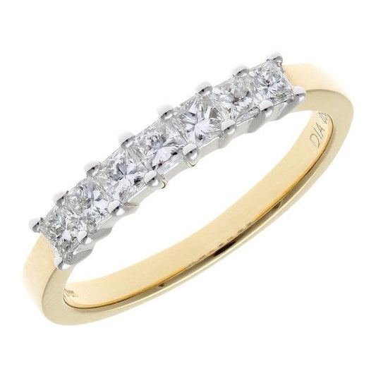 0.50ct Diamond, 18k Yellow Gold Eternity Ring - O
