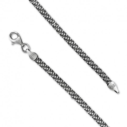 Oxidised Silver Gents Bracelet - 21cm