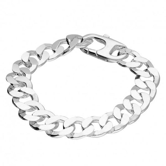 Sterling Silver Bracelet - 21cm, Gents, Curb