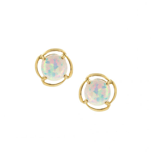 9ct 5mm C.Opal Stud Earrings