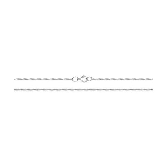 CHAIN 9CT WHITE GOLD CLOSE CURB CHAIN