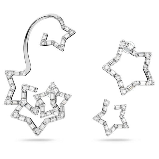 Stella ear cuff Single, Set (3), Star, White