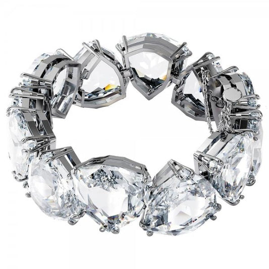 Millenia bracelet Trilliant cut crystal, White