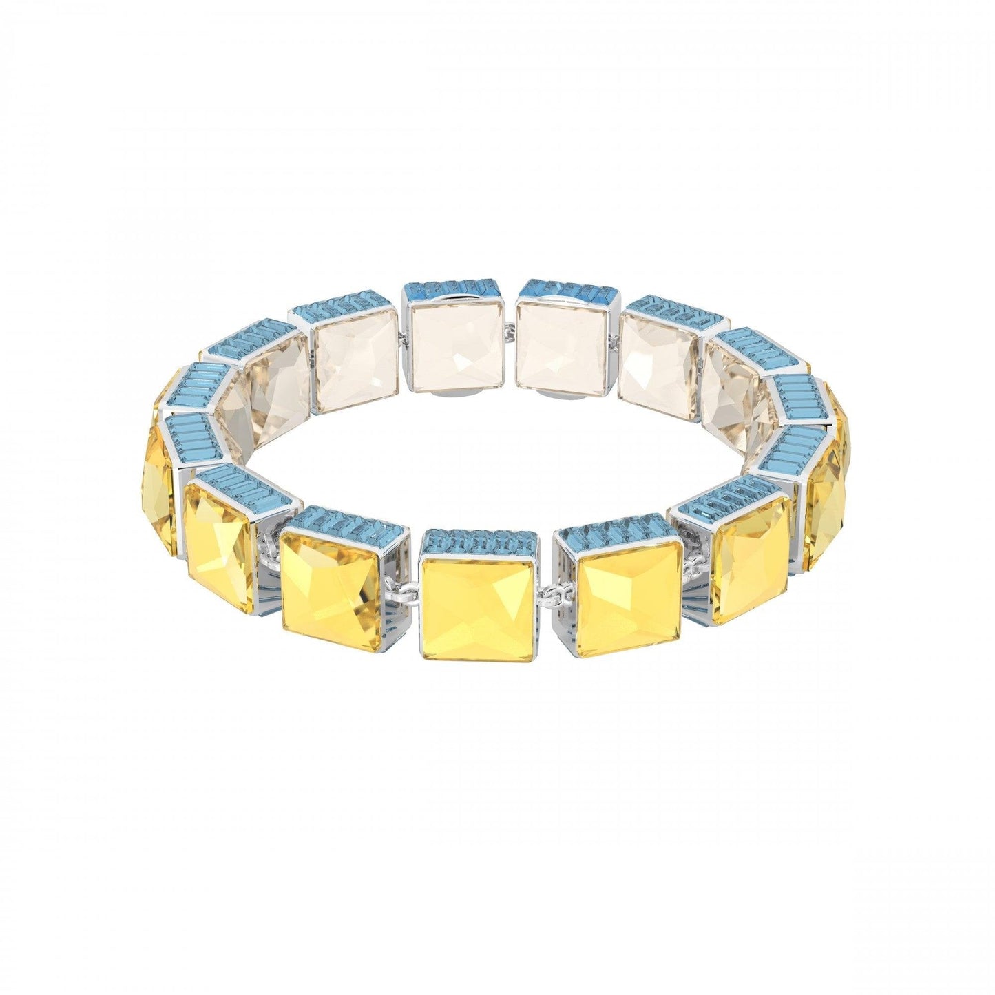 Orbita bracelet Square cut crystals, Multicoloured