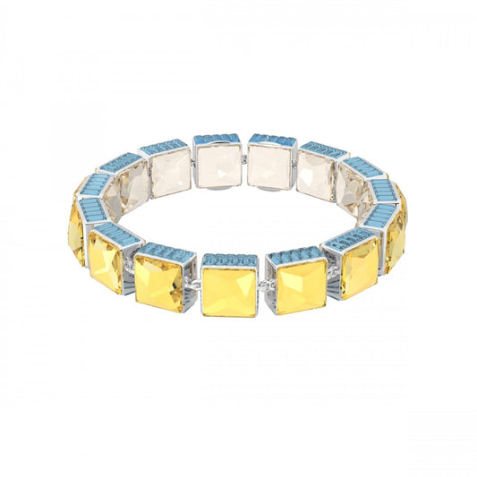 Orbita bracelet Square cut crystals, Multicoloured