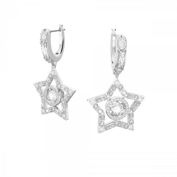 Stella White Crystal Earrings