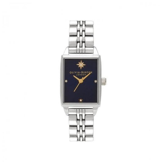 Celestial Navy Sunray Dial & Silver Ladies Watch