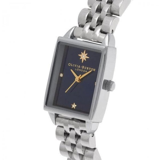 Celestial Navy Sunray Dial & Silver Ladies Watch