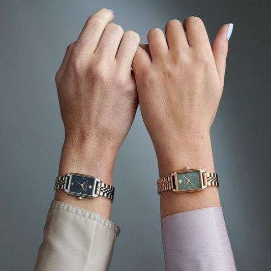 Celestial Navy Sunray Dial & Silver Ladies Watch