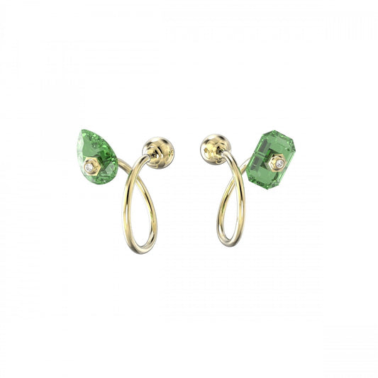 Numina earrings Asymmetrical, Green,
