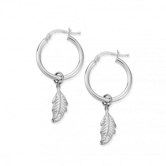 Didi Feather Hoop Earrings